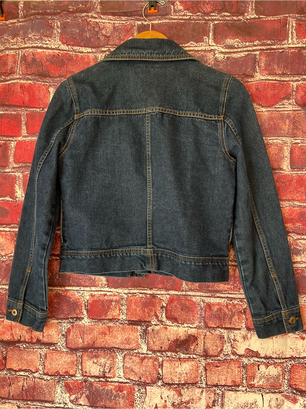 Rubbish Dark Wash Classic Button-Front Cropped Denim Trucker Jacket - Picture 5 of 6